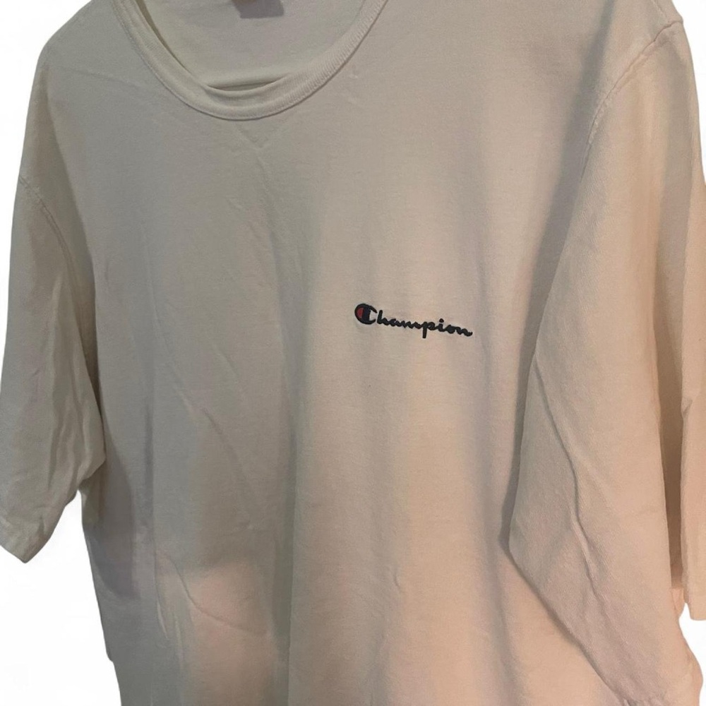 Champion Off-White Tee with Logo